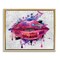 Stupell Industries Urban Graffiti Lips Framed Floater Canvas Wall Art Design by Reinders